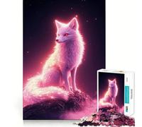Rompecabezas Kitsune Rosa de 1000 Piezas para Adolescentes, Juguete de Tren lógico, Ligero y Relajante, de Corte Suave, decoración de Pared (50x75cm)