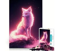 Rompecabezas Kitsune Rosa de 1000 Piezas para Adultos, Juguete Inteligente, Divertido, de Bordes Suaves, Ideal para Festivales (38x52cm)