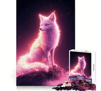 Rompecabezas Kitsune Rosa de 1000 Piezas para Adultos, Juguete Inteligente, Divertido, de Bordes Suaves, Ideal para Festivales (38x52cm)