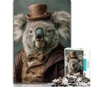 Rompecabezas Koala Noble para Adultos y Adolescentes, 1000 Piezas Ejercita el Cerebro Juguetes adictivos para Cultivar la Paciencia Una Obra de Arte (38x26cm)