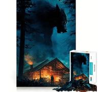 Rompecabezas La cabaña del Hombre Lobo en el Bosque - 1000 Piezas Juego de concentración Mental Corte de precisión Bordes Suaves Juego Que fomenta la conexión Entre Diferentes Elementos (50x75cm)