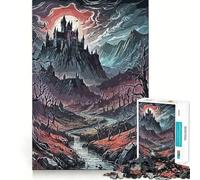Rompecabezas La Casa de Las Brujas, 1000 Piezas para Adultos, Juguete Inteligente para Jugar en Interiores, Corte preciso, Regalo Encantador 38x26cm