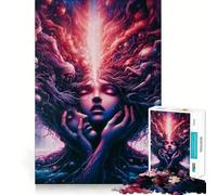 Rompecabezas La Chica Psicodélica de 1000 Piezas para Adultos Juguete para desarrollar la Habilidad y la Calma Corte preciso Regalo conmovedor 50x75cm