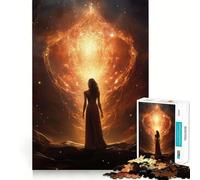 Rompecabezas La Diosa Ante mí de 1000 Piezas para Adultos Rompecabezas de Memoria Disfruta del Montaje Lento de la Imagen Regalo Creativo 38x52cm