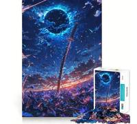 Rompecabezas La Espada del Eclipse, 1000 Piezas, para Adolescentes, Juguete de lógica Fuerte, Actividad en casa, Borde Transparente, Regalo preciado 50x75cm