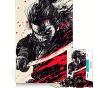 Rompecabezas La Espada del Samurai Silencioso de 1000 Piezas para Adolescentes Mejora la Memoria, diversión Relajante, Bordes Afilados, 38x26cm