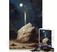 Rompecabezas La Espada en la Piedra bajo la luz de la Luna para Adolescentes, 1000 Piezas, Juguete para ejercitar la Mente, fácil y Divertido de armar, Regalo Ideal 38x26cm