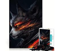 Rompecabezas La Furia del Lobo de 1000 Piezas para Adolescentes Juguete de lógica Fina, fácil de Usar, con Bordes limpios, Ideal para Festivales (38x26cm)
