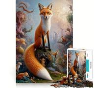 Rompecabezas La Historia de un Zorro fantástico para Adolescentes, 1000 Piezas, Juguete de lógica, diversión Relajante, Bordes Suaves, Regalo de cumpleaños 38x52cm