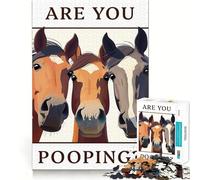 Rompecabezas La invasión del baño del Caballo para Adultos, 1000 Piezas, Juguete Que desafía la Mente, diversión silenciosa, Corte preciso, decoración de Pared 50x75cm