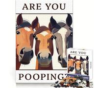 Rompecabezas La invasión del baño del Caballo para Adultos, 1000 Piezas, Juguete Que desafía la Mente, diversión silenciosa, Corte preciso, decoración de Pared 50x75cm