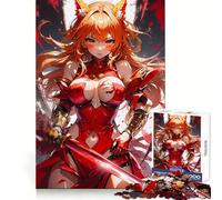 Rompecabezas La ira del Caballero Kitsune de 1000 Piezas para Adolescentes Ideal para Practicar la lógica, divertirse en Silencio y con Bordes limpios Regalo Festivo (38x26cm)