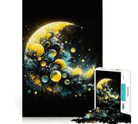 Rompecabezas La Luna y Las Burbujas de 1000 Piezas para Adolescentes Juguete de lógica Resistente Actividad para el hogar Bordes Transparentes Regalo Ideal 38x26cm