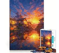 Rompecabezas La Magia de Kioto para Adolescentes, 1000 Piezas Mejora la Memoria Disfruta de un Juego de Mesa Bordes limpios 38x52cm