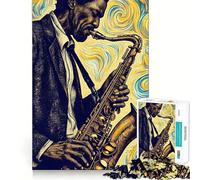 Rompecabezas La Magia del Jazz para Adultos, 1000 Piezas, para estimular la Memoria, Momentos acogedores, Montaje de Patrones, Lista de Deseos de Papá Noel 50x75cm