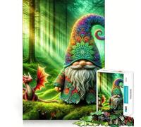 Rompecabezas La Mañana Encantada de los Gnomos para Adultos, 1000 Piezas Juguete Inteligente para el hogar Disfrute de un Corte preciso Decoración de Pared 50x75cm