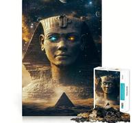 Rompecabezas La Mirada del Faraón de 1000 Piezas para Adultos Refuerza la Memoria Entretenimiento Regalo Elegante (38x26cm)