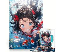 Rompecabezas La niña y el océano de 1000 Piezas para Adultos Juguete Inteligente para Jugar en Interiores Corte preciso Un Regalo Encantador 38x26cm