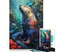 Rompecabezas La Nutria Cazadora para Adultos, 1000 Piezas, estimula la Memoria, diversión Relajante, Corte, Regalo Original 50x75cm