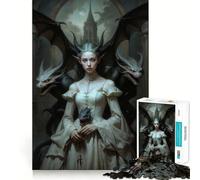 Rompecabezas La Reina del Castillo del Dragón para Adolescentes, 1000 Piezas, Juguete de lógica, diversión Relajante, Bordes Suaves, Regalo de cumpleaños 38x26cm