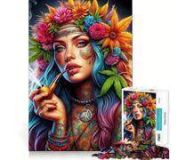 Rompecabezas La Reina Floreciente de 1000 Piezas para Adolescentes Juguete de razonamiento y Desarrollo de Habilidades Sin estrés Corte preciso Un Regalo Encantador 38x26cm