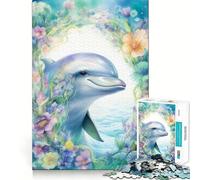 Rompecabezas La sabiduría de los Delfines para Adultos, 1000 Piezas, Juguete Inteligente, vínculo Familiar, Corte preciso, Regalo de Temporada 50x75cm