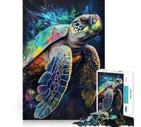 Rompecabezas La Tortuga Paciente para Adultos, 1000 Piezas, para estimular la Memoria, Momentos acogedores, armar el Rompecabezas y Encontrar la Lista de Deseos de Santa Claus 38x26cm