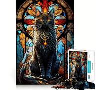 Rompecabezas La Ventana del Gato Sagrado de 1000 Piezas para Adultos, Juguete de lógica Fuerte, Alivio de la ansiedad, Borde Transparente, Regalo para Festivales 50x75cm
