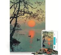 Rompecabezas Lago al Atardecer con Patos y árbol para Adolescentes, 1000 Piezas, Juguete para ejercitar la Mente, Actividad para el hogar, decoración de Pared con Corte de precisión 50x75cm