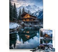 Rompecabezas Lago Alpino para Adolescentes, 1000 Piezas, Concentración Mental, Recreación Pacífica, Ajuste Perfecto, Regalo Encantador (38x52cm)