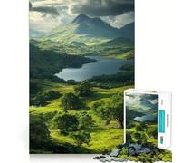 Rompecabezas Lago de Montaña Sereno para Adolescentes, 1000 Piezas, Juguete para ejercitar la Mente, diseño Relajante, Montaje, Sorpresa navideña (38x52cm)