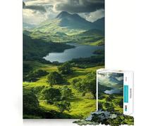 Rompecabezas Lago de Montaña Sereno para Adultos, 1000 Piezas, lógica Clara, Juguete, Tiempo Libre, Corte Perfecto, Regalo Creativo (50x75cm)