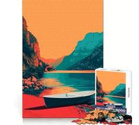 Rompecabezas Lago Di Garda Italia para Adultos 1000 Piezas Actividad Relajante para ejercitar la Memoria Bordes limpios (38x52cm)
