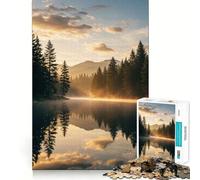 Rompecabezas Lago Sereno al Amanecer de 1000 Piezas para Adultos Juguete cognitivo para armar Juntos Colección de Arte (38x52cm)