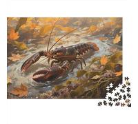 Rompecabezas Langosta De 1000 Piezas para Adultos, Rompecabezas Lógico Ecosistema Costero de Otoño Adultos, Juego Familiar Regalos Creativos 1000pcs (75x50cm)