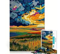 Rompecabezas Las Grandes Llanuras - Horizonte Infinito para Adultos, 1000 Piezas Piensa en un Juguete Inteligente para el hogar Disfruta de un Corte preciso Decoración de Pared 38x26cm