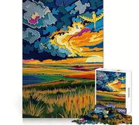 Rompecabezas Las Grandes Llanuras - Horizonte Infinito para Adultos, 1000 Piezas Piensa en un Juguete Inteligente para el hogar Disfruta de un Corte preciso Decoración de Pared 38x26cm