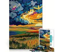 Rompecabezas Las Grandes Llanuras - Horizonte Infinito para Adultos, 1000 Piezas, Think Smart Toy, vínculo Familiar, Corte preciso, Regalo de Temporada 38x52cm