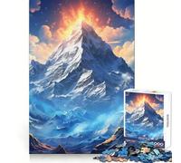 Rompecabezas Las majestuosas montañas de 1000 Piezas para Adolescentes Juguete de lógica Resistente Actividad para el hogar Bordes Transparentes Regalo Ideal 38x52cm