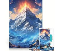 Rompecabezas Las majestuosas montañas de 1000 Piezas para Adolescentes Juguete de lógica Resistente Actividad para el hogar Bordes Transparentes Regalo Ideal 38x52cm