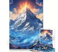 Rompecabezas Las majestuosas montañas para Adolescentes, 1000 Piezas, Juguete cognitivo, pasatiempo Tranquilo, Borde Premium, 50x75cm