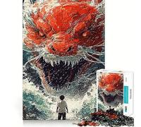 Rompecabezas Legendario del dragón Rojo para Adultos, 1000 Piezas, Rompecabezas Mental, Relajante, Arte, Montaje, (50x75cm)