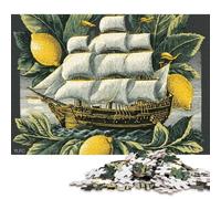 Rompecabezas Lemon Sail Voyage para Adultos, 500 Piezas, para Adolescentes a Partir de 12 años, Regalo de Nochebuena, 500 Piezas (52 x 38 cm)