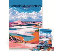Rompecabezas Lençóis del Parque Nacional Maranhenses,Brasil,1000 Piezas para Adultos,Desarrollo de la Capacidad Cerebral,recreación Tranquila,Cierre Seguro,Regalo Original (38x52cm)