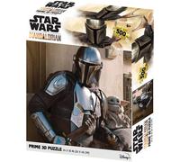 Puzle lenticular prime 3d 500 piezas the mandalorian el mandaloriano mando & grogu