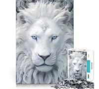 Rompecabezas León Blanco de 1000 Piezas para Adolescentes Diversión tamaño Uniforme Piezas precisas Actividad Relajante para Grupos en Interiores (38x26cm)
