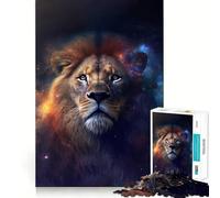 Rompecabezas León Espacial de 1000 Piezas para Adolescentes Fortalece la Memoria, Calma, relaja, Bordes Suaves Regalo increíble (50x75cm)