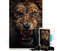 Rompecabezas León Rugiente de 1000 Piezas para Adultos Juguete Inteligente para el hogar Corte Suave Sorpresa navideña (50x75cm)