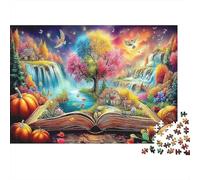 Rompecabezas Libro de Cuentos Soñado 1000 Piezas para Adultos Papel, Creativo Antiestrés, Puzzle Paisaje Educativo, Decoración de Pared Hogar 38x26cm/1000pcs