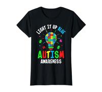 Rompecabezas Light It Up Blue para concientizar sobre el Autismo para niños y niños Camiseta gráfica económica